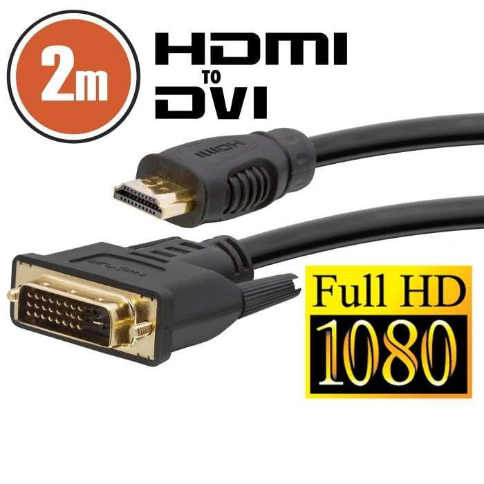 Cablu DVI-D / HDMI • 2 mcu conectoare placate cu aur